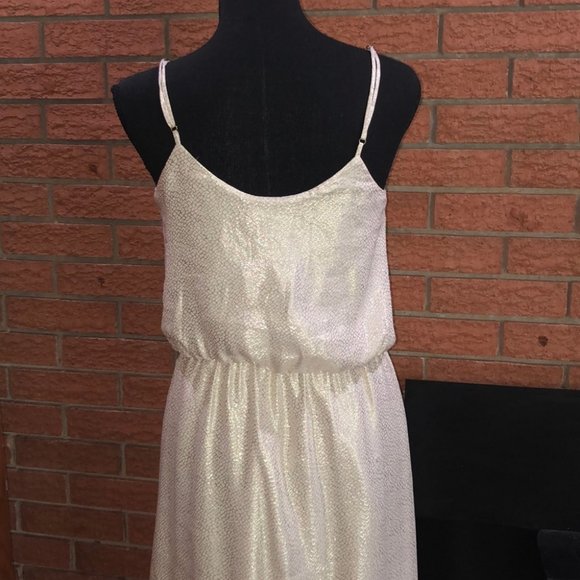 🥂TORI RICHARD🥂TEXTURED METALLIC BLOUSON DRESS🥂 - Picture 6 of 8